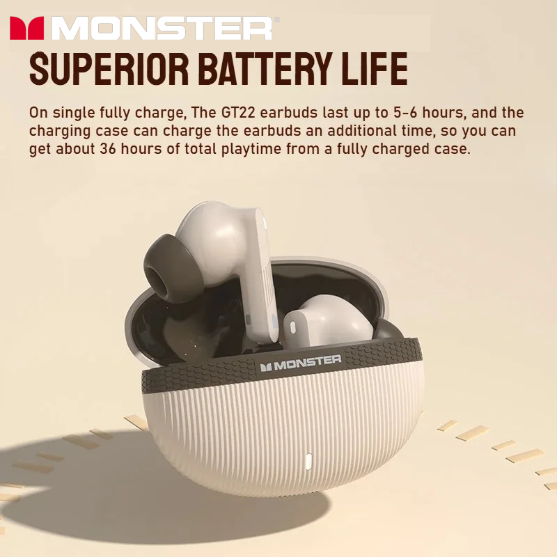 Earbuds Anc Wireless - Monster AuraFit GT22 Aktif Gürültü Önleyici