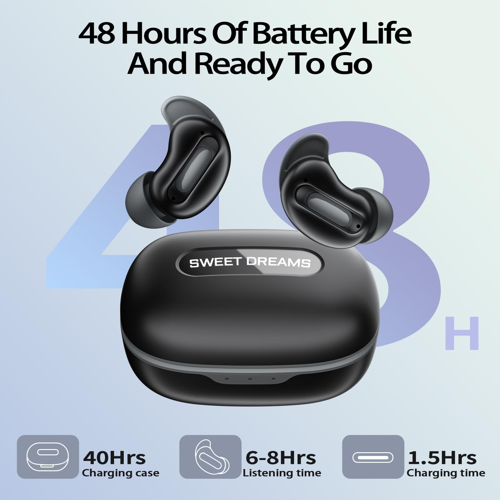 Earbuds Anc Wireless - Yan Yatanlar İçin D20 Mini Uyku