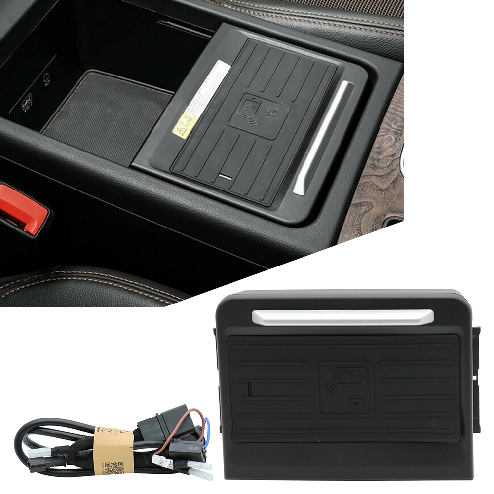 Wireless Phone Charger Pad - Araba konsolu saklama kutusu telefon hızlı