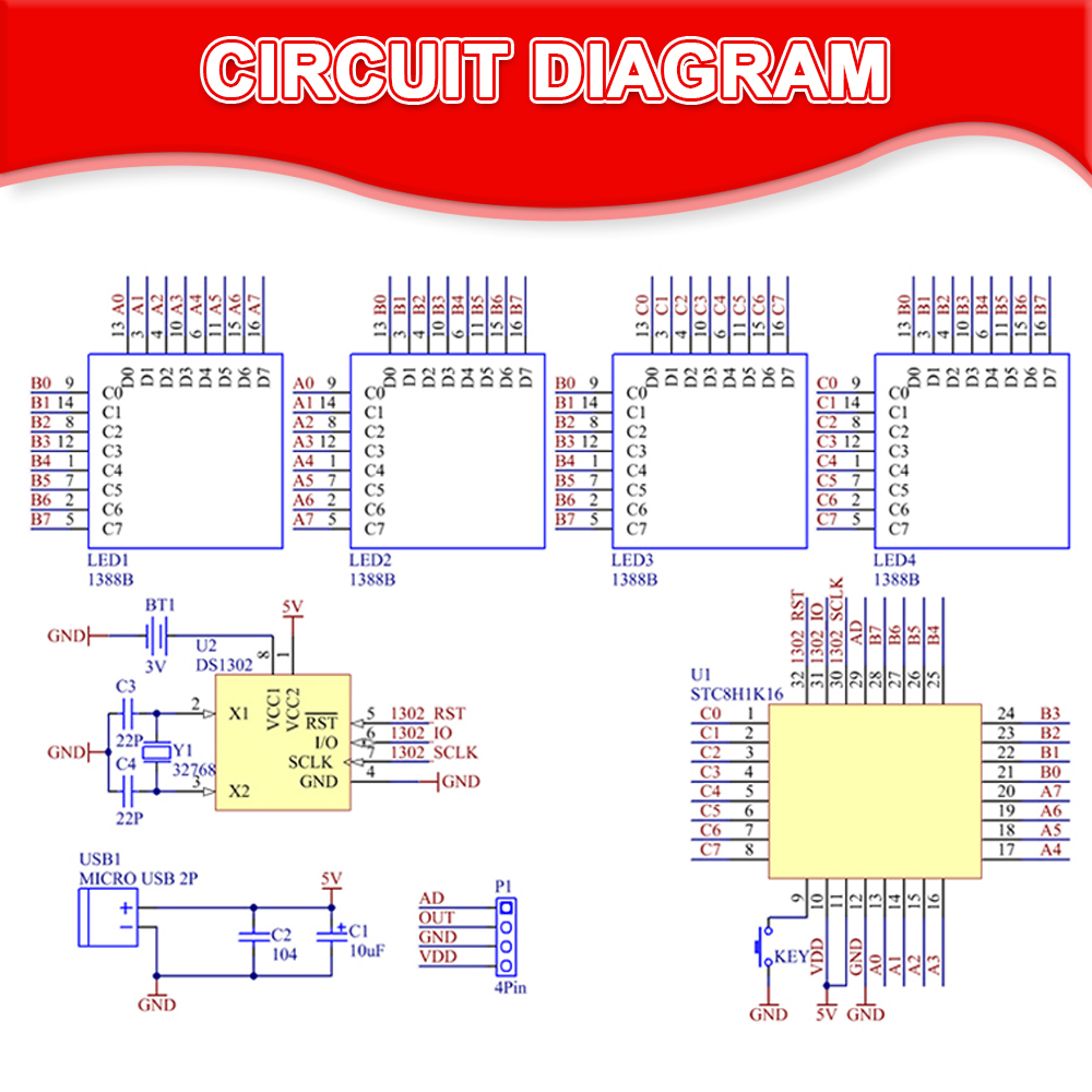 DIY LED Müzik Spektrumu DS1302 - Electronics New Gadgets incelemesi ve fiyatı