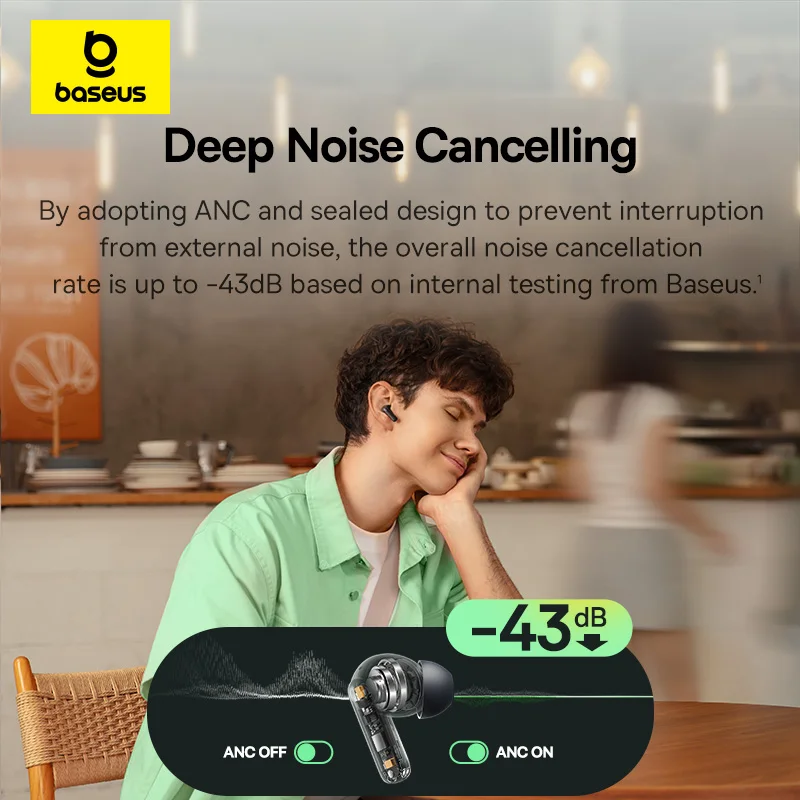 Baseus Bass EP10 NC -43dB Gürü - Earbuds Anc Wireless incelemesi ve fiyatı