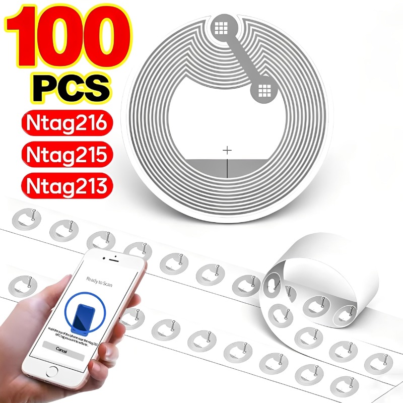 100/5 adet NTAG213/NTAG215/NTA - Nfc Tag Programmable incelemesi ve fiyatı